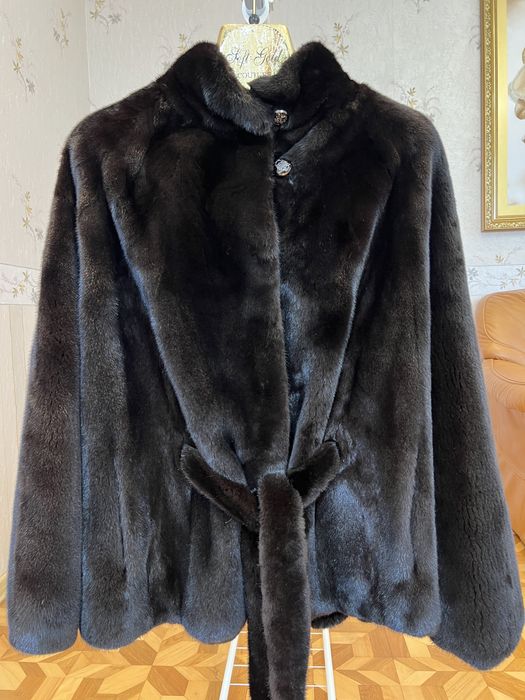 Шикарна норкова шуба «летючка» Teo Grees fur Blackglama 44-50
