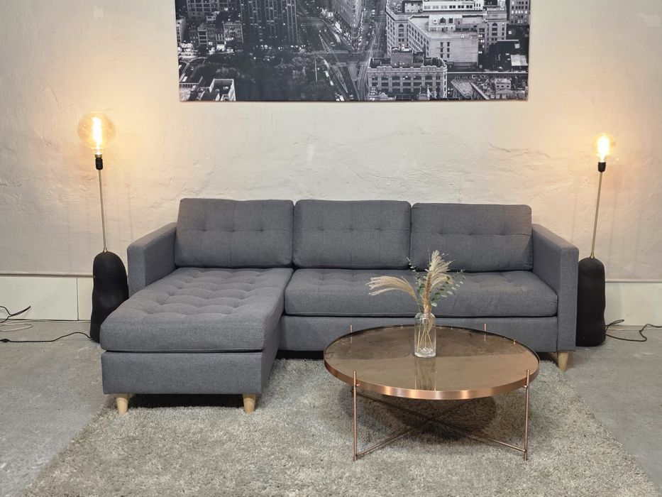 Szary narożnik uniwersalny prawy lewy | TRANSPORT GRATIS