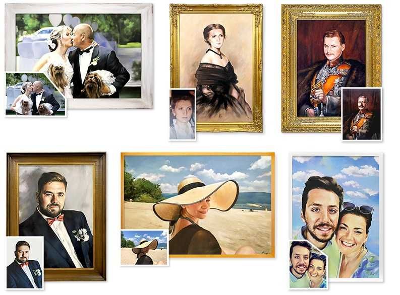 obraz malowany na zamówienie portret abstrakcja pejzaż bukiet kopia