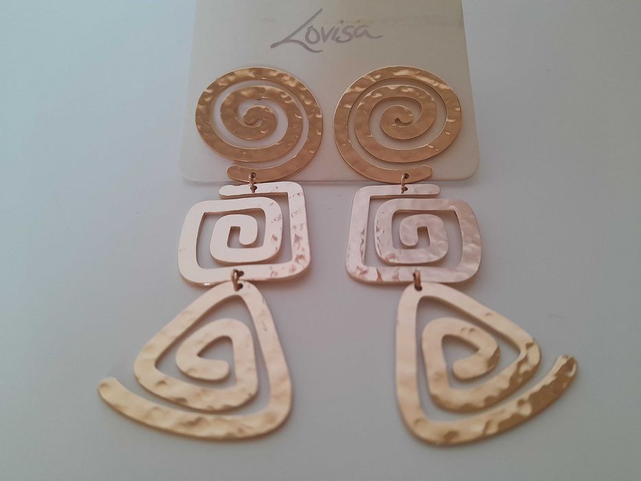 Duże wiszące kolczyki niemieckie Lovisa etnicznce wzory