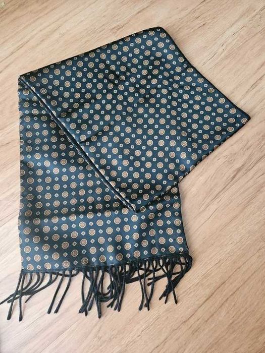 Elegancki męski szalik dwuwarstwowy – nowy, bez metki