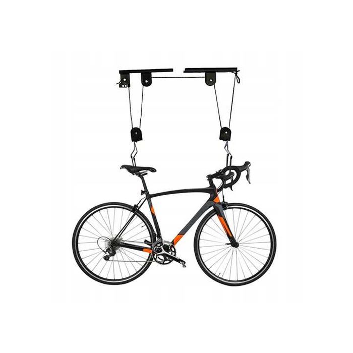 NOWY !! Wieszak rowerowy podsufitowy podnośnik 60kg Czarny
