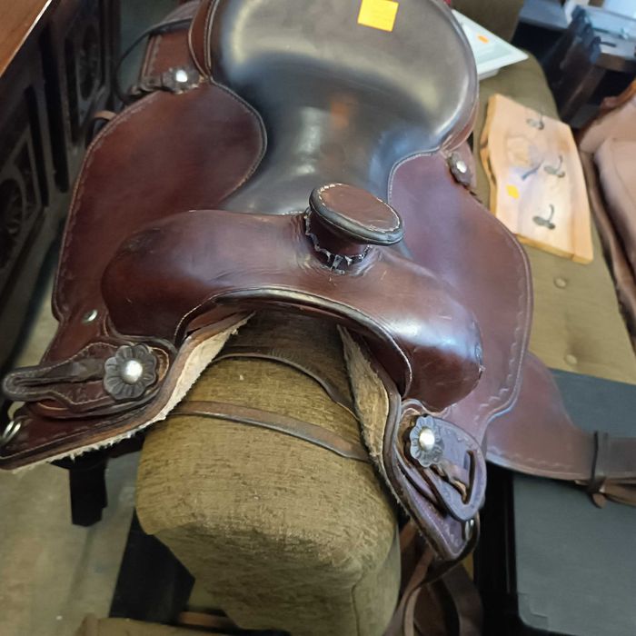 Siodło skórzane Western