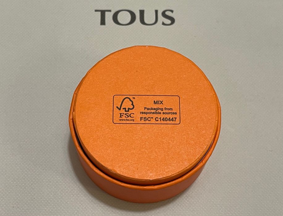 Tous pudełko pomarańczowe 6 cm nowe 1 sztuka