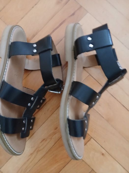 Sandały damskie czarne  38 Leather  Upper