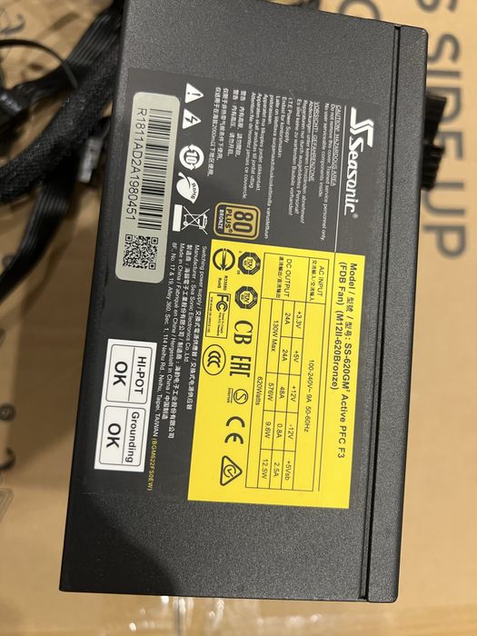 Seasonic блок живлення 620w модульний на пломбі SS-620gm 650