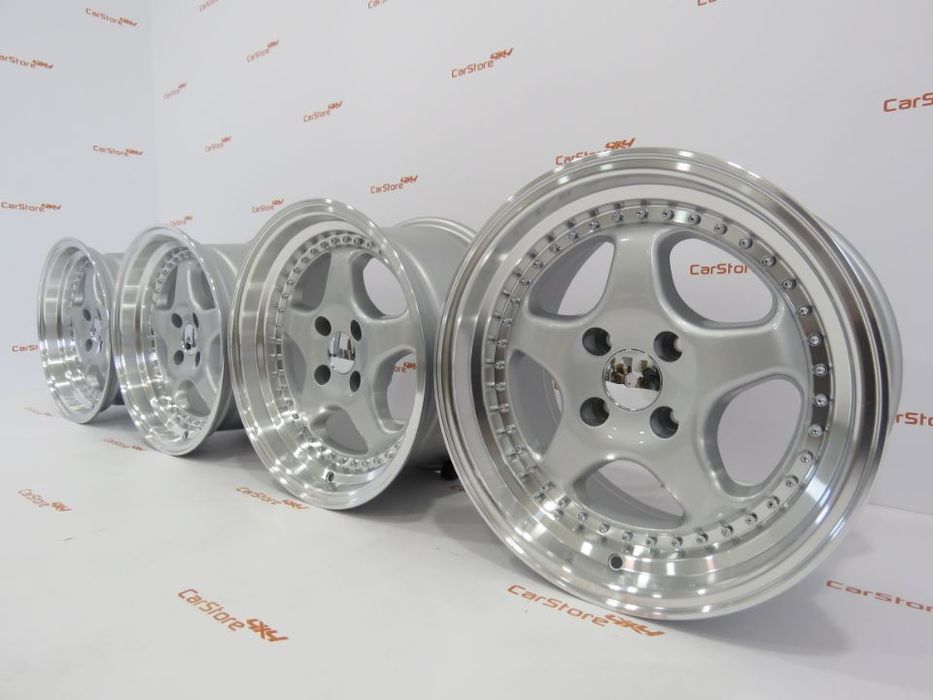 Jantes Look BBS 15 x 8 et 20 4x100 Cinza + Aba Polida