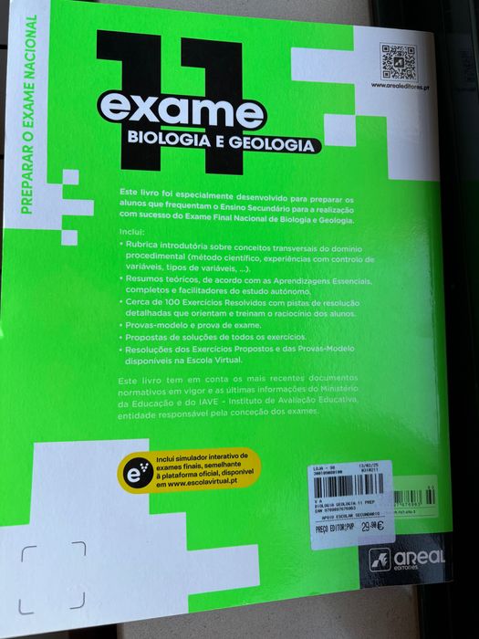 Livro Exame Biologia e Geologia 11.º ano