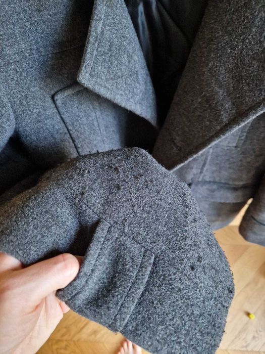 Płaszcz męski dwurzędowy Próchnik - rozmiar S - z kapturem