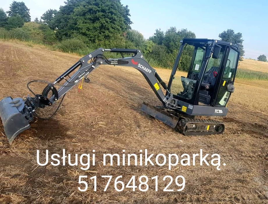 Usługi minikoparką prace ziemne wykopy koparka
