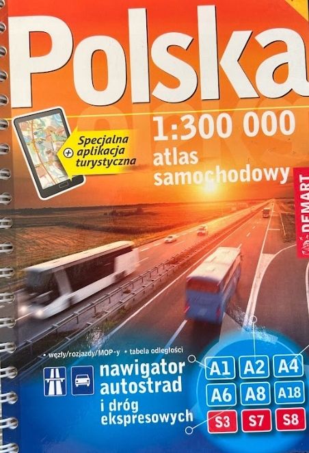 Polska Atlas Samochodowy 1:300 000 Praca Zbiorowa
