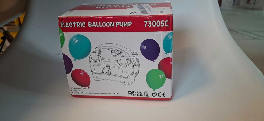 Elektryczna pompka do balonów, podwójna dysza