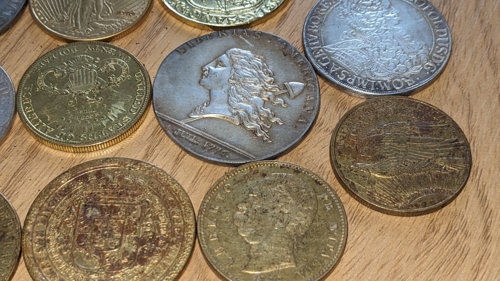 Złote monety wykopki