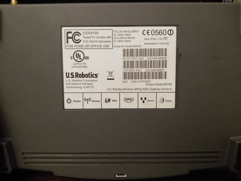 Router ADSL USRobotics64861815073538121