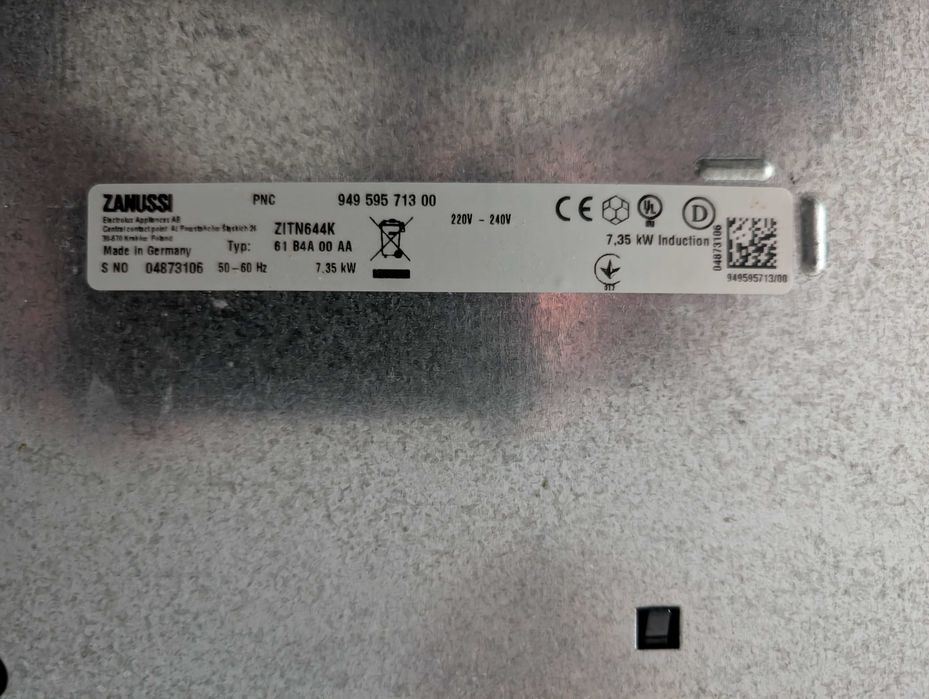 Placa indução Zanussi ZITN644K