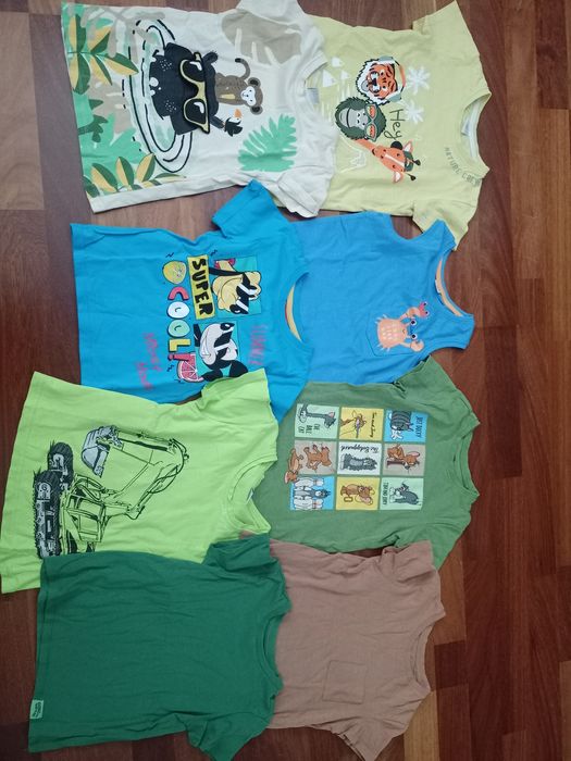 Koszulki chłopięce 8szt rozm 110