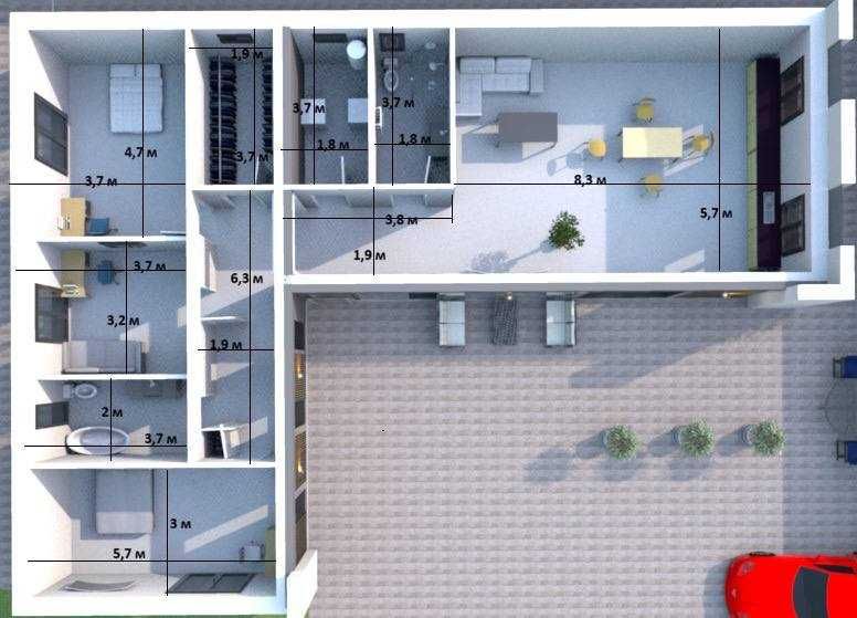 ГОТОВЫЙ дом ИНДИВИДУАЛЬНЫЙ проект + подвал! Дайберг!