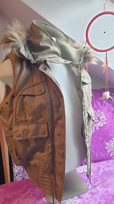 Vero Moda M bezrekawnik damski kamizelka oliwkowa