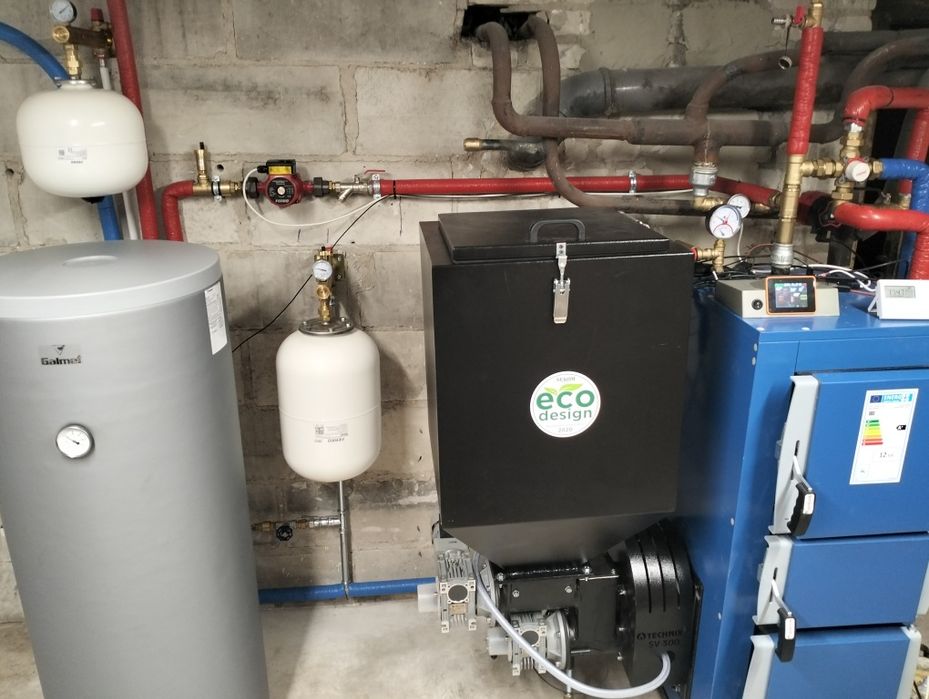 Usługi hydrauliczne montaż kotłów C.O. dwupaliwowych ekogroszek/pellet