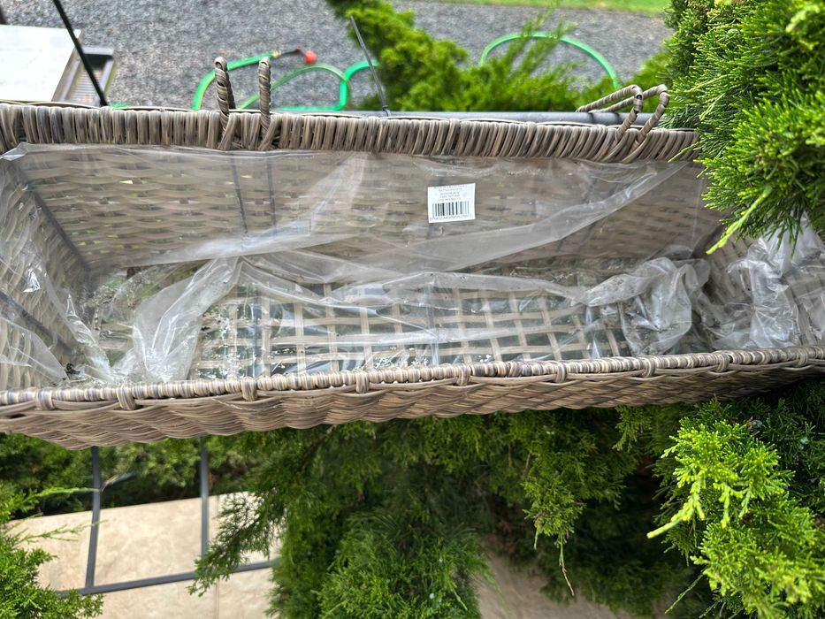 korytka długie  technorattan 3 szt