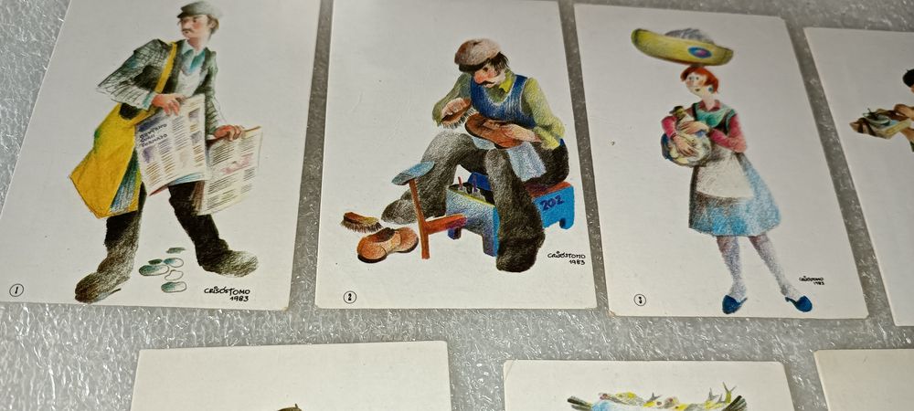 Coleção de 9 calendáriosde bolso coleção numerada de 1983