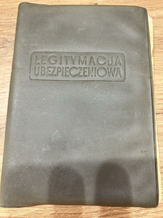 Legitymacja ubezpieczeniowa prl vintage 1960