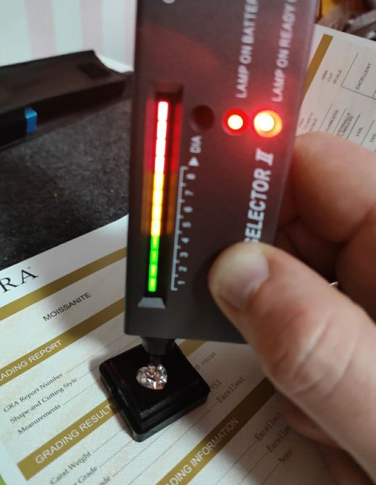Муассанит 9мм 3 карата VVS1 огранка "Круглая" лабораторный блилиант