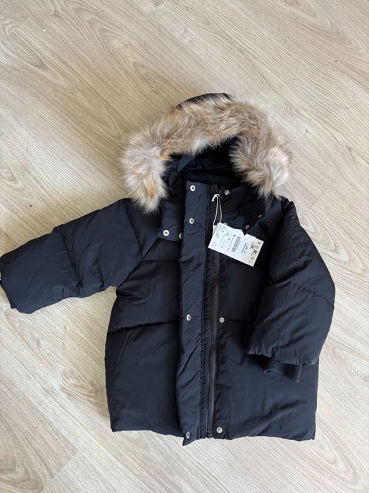 Пуховик ZARA 50% перо ТА 50% пух Water Repellent