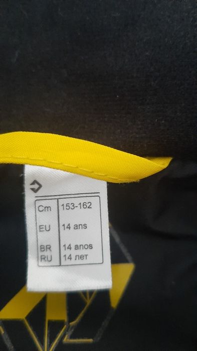 Czarna kurtka narciarska unisex 152/162 14 lat