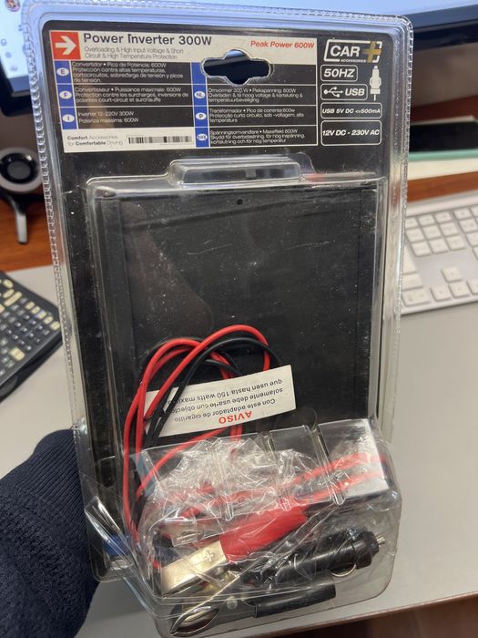 Inversor de corrente para carro ou autocaravana