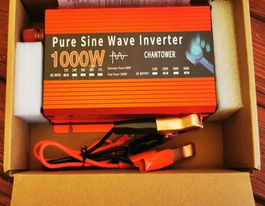 Инвертор для дома или авто 1000W DC 12V AC 220V с USB выходом б/у
