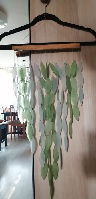 ŁAPACZ SŁOŃCA witrażowy dzwonek wietrzny kaskadowy 28x82 cm