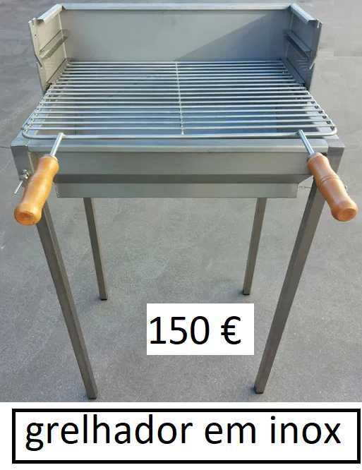 Grelhador/churrasqueira/assador inox de 60 cms