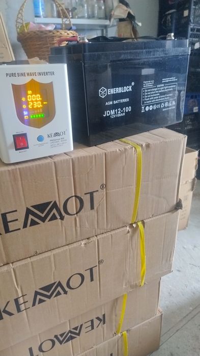 Комплект  ДБЖ безперебійного живлення інвектор чистий синусойд + акаму