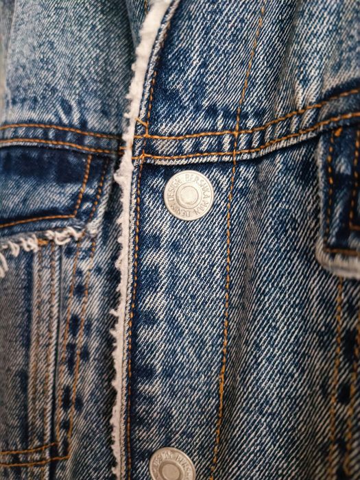 Bershka katana kurtka ocieplana jeansowa