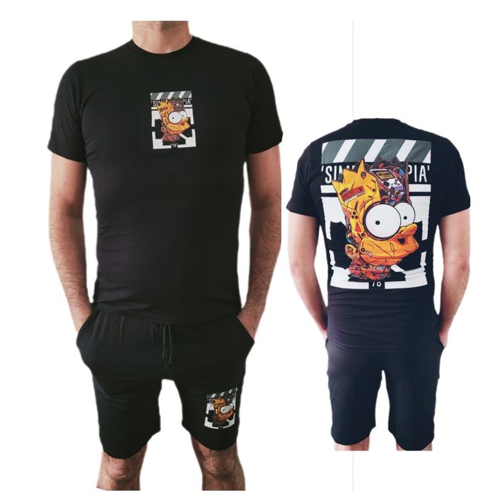 Off White komplet męski koszulka + spodenki