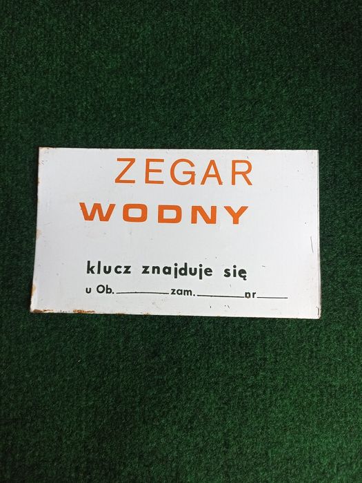 Tablica metalowa PRL vintage