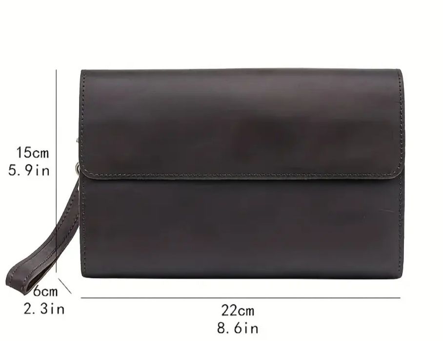 100% кожа Мужской Клач Барсетка.