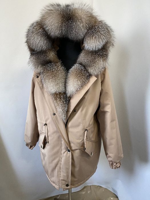 Женская зимняя парка куртка с натуральным мехом блюфрост, 42-60 размер