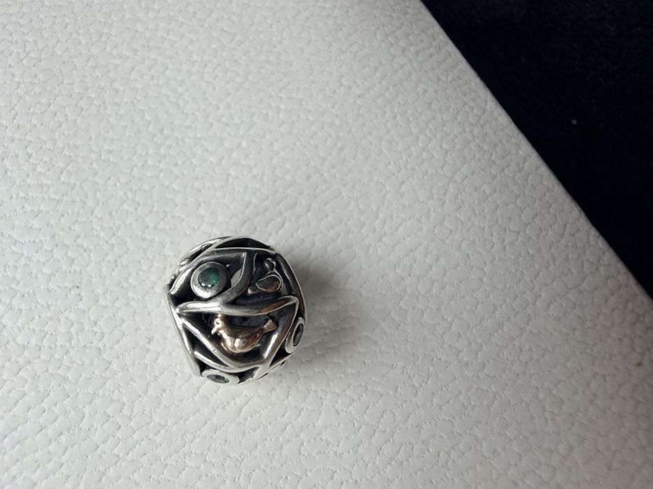 Pandora charms TT srebro ze złotem 585