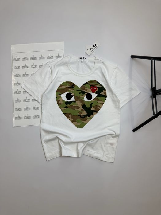 Футболка CDG Play Camo / comme des garcons t-shirt камуфляж