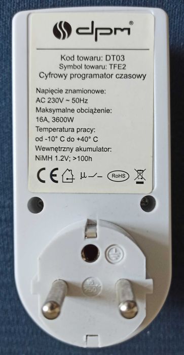 programator czasowy cyfrowy 10 programów tfe2 nowy