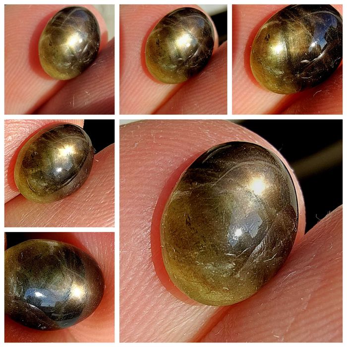 звёздчатый сапфир без наведения полупрозрачный