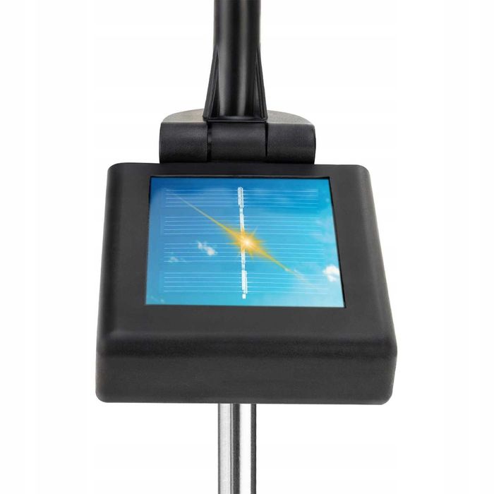 ZESTAW 2 Lampy solarne ogrodowe wbijane led kulki ciepłe światło 70cm