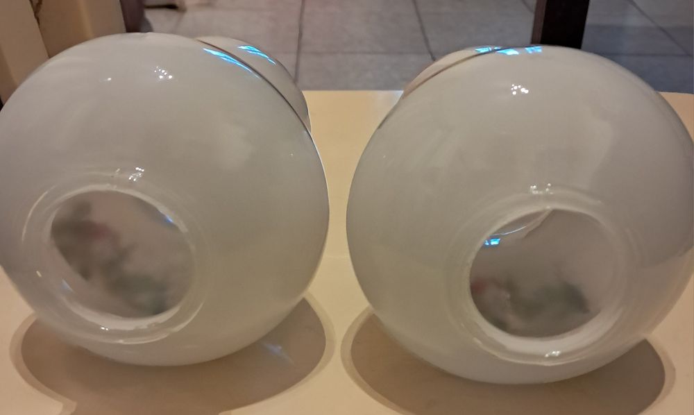 Abajours em vidro, anos 70/80, lote de 2.