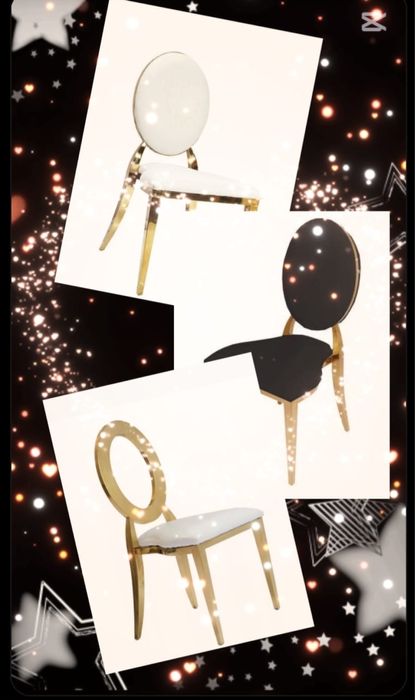 Krzesła wesele glamour dior  wypożyczalnia