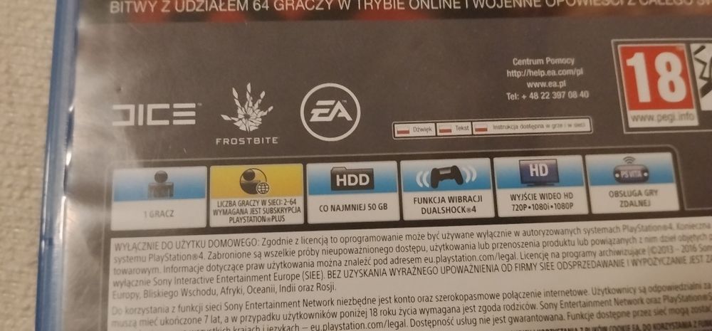 Sprzedaję BATTLEFLELD 1 na ps4