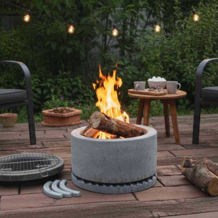 Solidne Palenisko Ogrodowe z Grillem – Beton Architektoniczny Ciężkie!