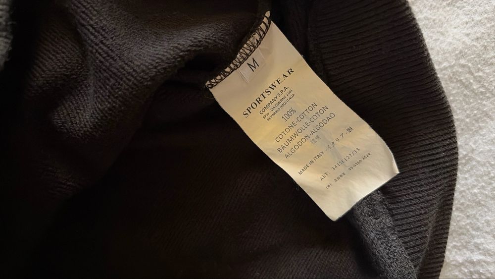 чорний вінтажний світшот Stone Island 2001 року