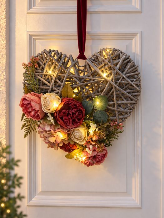 Cuore Fiorito –  wianek serce na drzwi